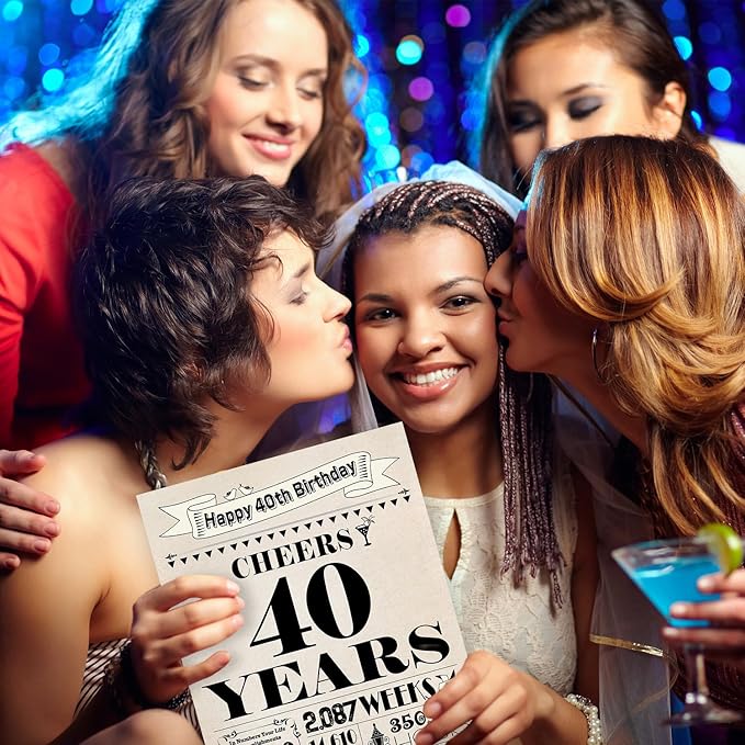 40th Birthday Card, 40th Birthday Gifts Women Men, 40th Birthday Decorations for Him Her, Back in 1985 Birthday Card