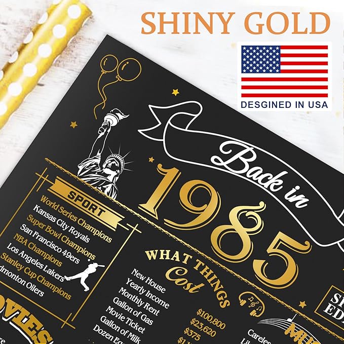 40th Birthday Card for Men Women, 3D Pop Up 40th Birthday Gifts Cards for Him Her, Back In 1985 Funny 40 Year Old Birthday Decorations