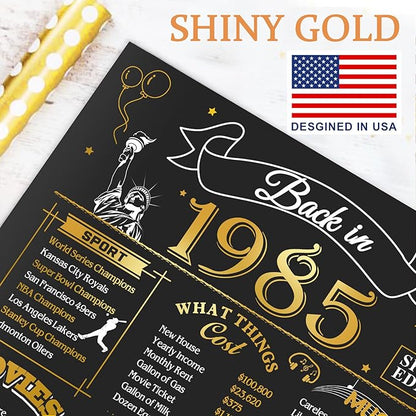 40th Birthday Card for Men Women, 3D Pop Up 40th Birthday Gifts Cards for Him Her, Back In 1985 Funny 40 Year Old Birthday Decorations