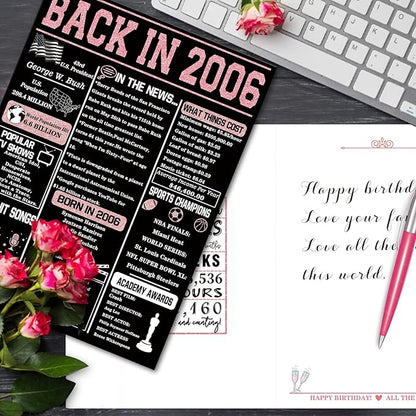 YiKaLus Large 19th Birthday Card for Daughter Son,Funny Birthday Gifts for Him Her,Unique 19 Years Old Bday Gifts for Girl Boy,Cool 19th Birthday Decoration