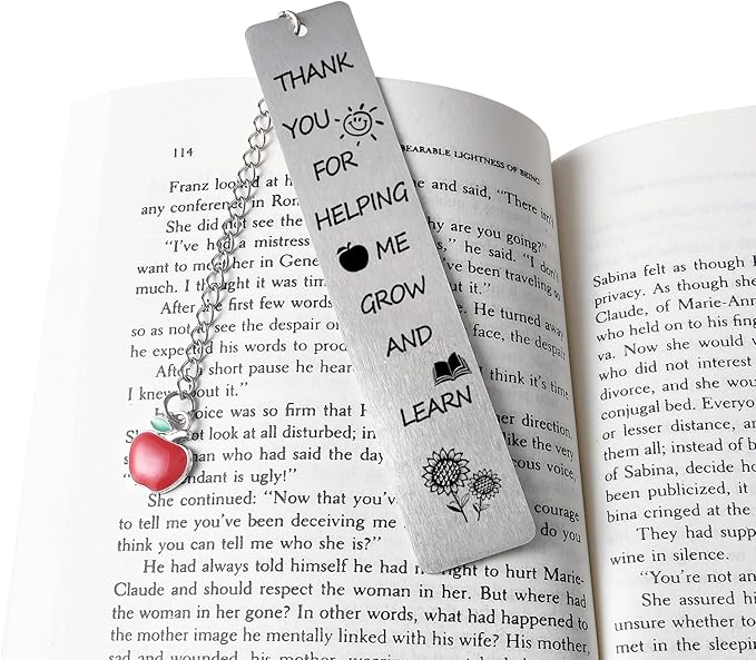 8PCS Teacher Thank You Gifts Bookmark Appreciation Bookmark Gifts Teacher Appreciation Presents for Birthday Teacher’s Day Retirement Graduation Back to School Gifts (Teacher)