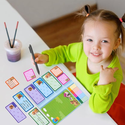 B1ykin Sticky Notes Set - Cartoon Theme Cute Self-Stick Notes Pad Teacher Appreciation Gifts， Self-Adhesive Writing Memo Pages Sticky to Do Notepad for Kids Employee School Office (Golden Retriever)