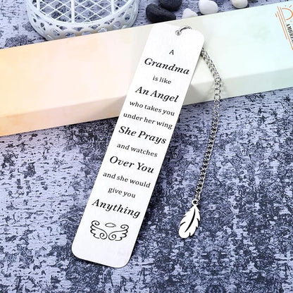 Christmas Gifts for Grandma, Grandma Christmas Bookmark Grandma Gifts Mothers Day Gifts for Grandma Women Nana Things for Grandma Birthday Grandparents Gifts from Granddaughter Grandson Teens Kids