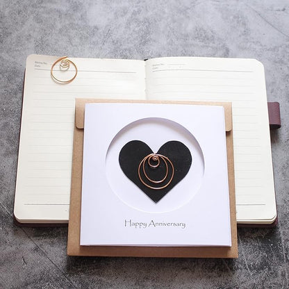 Personalised Initial Birthday Card, Copper Initial, Happy Birthday, Birthday Card, Card for Her, Gift for Her (O)