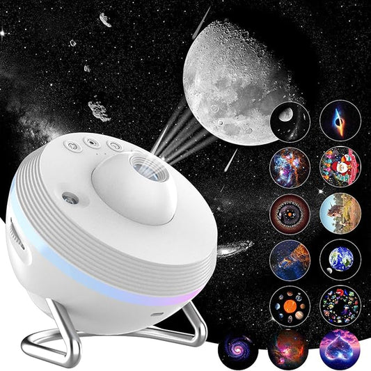 Star Projector,Galaxy Projector for Bedroom,HD Image Large Projection Area LED Lights with 4K Replaceable 13 Galaxy Discs,Timer,Meteor & Lighting Effects,Sky Light for Kids Adults Party Home Decor