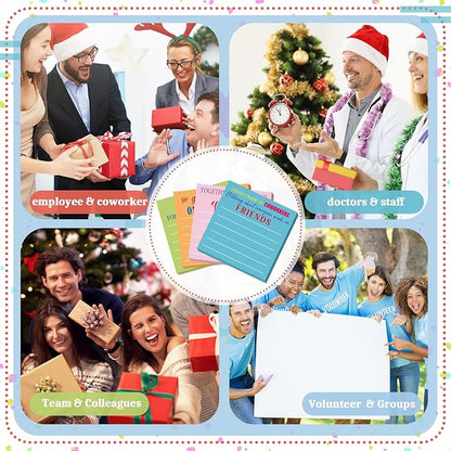 Yinder 24 Pcs Team Sticky Notes Team Appreciation Gifts Bulk Employee Coworker Inspirational Sticky Notes Pad Appreciation Gifts for Teacher Nurse Office Supplies 3 x 3''(Light Color,Appreciation)