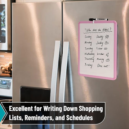 Mr. Pen- Dry Erase Board, 14” x 11” with a Black Dry Erase Marker, Pink Frame, Small White Board Dry Erase, Dry Erase Board Small Dry Erase Board, Magnetic Whiteboard, Small Whiteboard