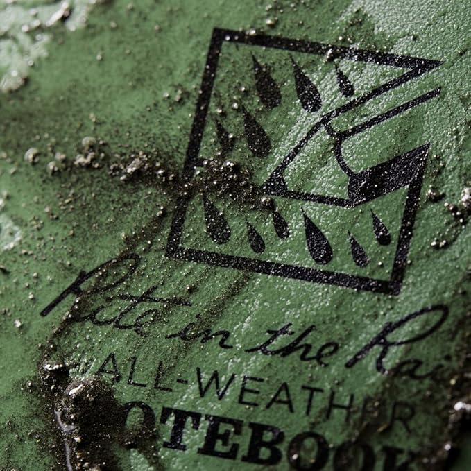 Rite in the Rain Weatherproof Top Spiral Notebook, 3" x 5", Green Cover, Universal Pattern, 6 Pack (No. 935L6)