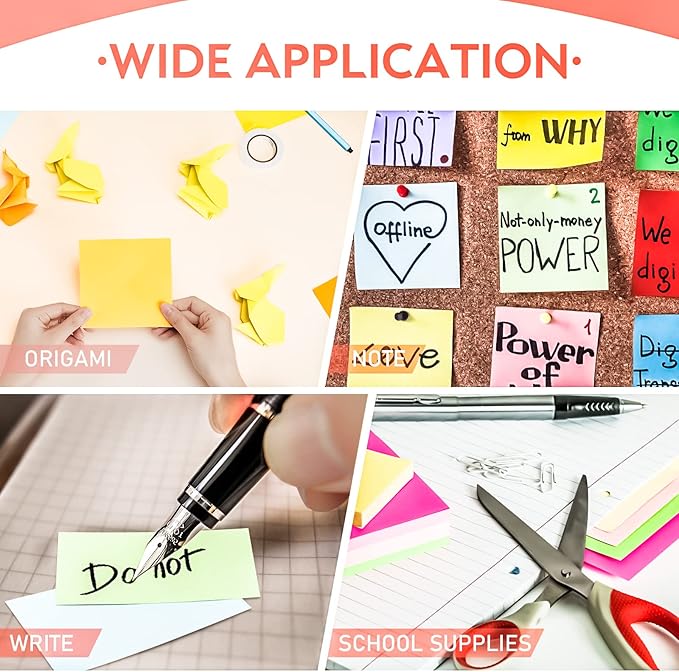 MotBach 600 Pieces Index Cards Flash Cards,3" x 5", 10 Color Assorted Color Blank Memo Note Cards Unlined Studying Record Index Cards To Do List for Home School Office Supplies