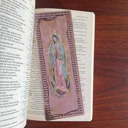 Thinkor Bible Bookmark, 10 PCS Christian Religious Gift, Vintage Background, Double-Sided Printing & Laminated (Catholic 10 PCS)