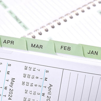 2025 Planner - Weekly & Monthly Planner Notepad 2025, 11.38'' x 8.74'', JAN. 2025 - DEC. 2025, Appointment Book, 60 Minutes Intervals, Tabs, Faux Leather Cover, Spiral Bound, Back Pocket - Black