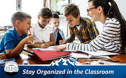 FILE-EZ Two-Pocket Folders, Red, 125-Pack, Textured Paper, Letter Size (EZ-32458)