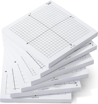 Mr. Pen- Graph Paper Sticky Notes, 6 Pads, 3x3 Inch, Graph Sticky Notes, Math Graph Paper, Graphing Sticky Notes, Grid Sticky Notes, Grid Notepad, Mini Graph Paper
