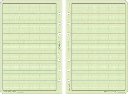 Rite In The Rain Weatherproof Loose Leaf Paper, 4.625" x 7", 32# Green, Universal Pattern, 100 Sheet Pack (No. 982)