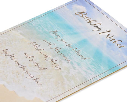 American Greetings Religious Birthday Card (Beach)