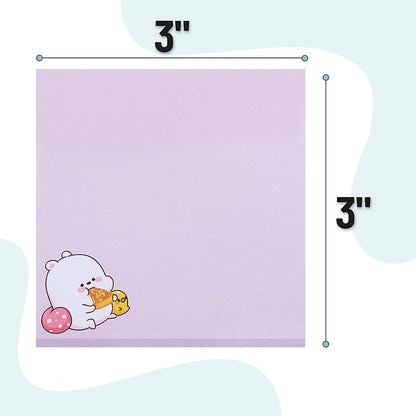 Mr. Pen- Sticky Notes, 3”x3”, 8 Pads, 400 Sheets, Cute Bear Sticky Notes, Sticky Pads Sticky Notes Aesthetic, Colorful Sticky Notes Bulk Sticky Notes Cute Sticky Notes for Women
