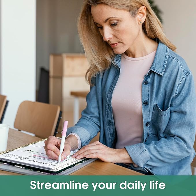 2026 Planner, Aesthetic Weekly and Monthly Planner for Women, Jan 2026 to Dec 2026, Hardcover 2026 Calendar Book with Monthly Tabs, Inner Pocket, Perfect for Office Home School - A4 (8.5" x 11"), Wild Asters