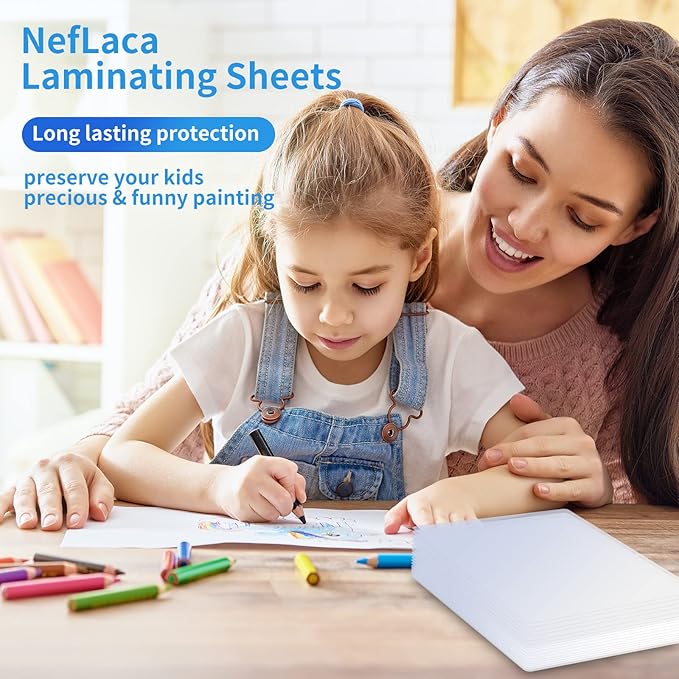 200 Pack Laminating Sheets, 5Mil 9" x 11.5" Laminating Pouches，Clear Thermal Laminating Plastic Paper Laminator Sheets, Holds 8.5 x 11 Inch Sheets (5 mil/200 pcs)