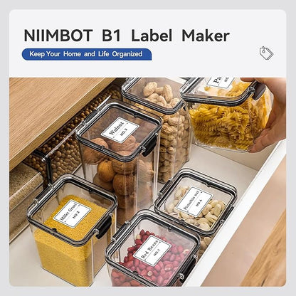 NIIMBOT B1 Label Maker Machine with Tape, Thermal Label Printer Easy to Use for Office, Home, Business, 2 Inch Label Maker with 2'' x1.18'' Labels-230pcs/Roll