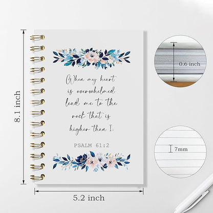 Christian Floral Notebook - Prayer Journal, Christian Gifts Journal, Bible Verse Notebook, Daily Prayer Journal, Bible Notebooks for Note Taking, Christian Gifts, 5.5x8.3 Inches