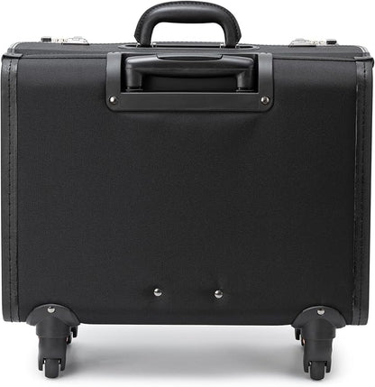 Alpine Swiss 17” Laptop Rolling Briefcase 4 Wheels Pilot Lawyer Attache Travel Case