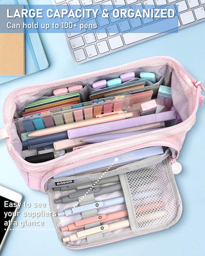 Nicpro 84 PCS Aesthetic Book Annotation Kit with Pen Case, 12 Dual Highlighters, 5 Gel Pens, 6 Mechanical Pencil, 2 Markers 1200PCS Transparent Sticky Notes and Tabs for Bible Study Student Stationary