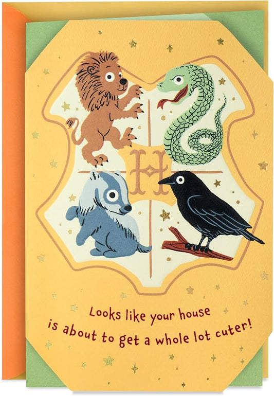 Hallmark Harry Potter Baby Card (Love, Magic and Mischief) for Baby Showers, New Parents, Gender Reveal Party