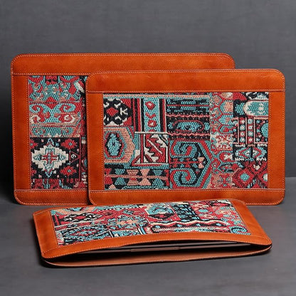 13-13.3 Inch Laptop Sleeve Compatible With MacBook Pro 13 M2(2022) M1(2021) Genuine Leather Laptop Case, Laptop Cover Compatible With MacBook Air 13 M3 M2 M1(2020) Laptop Protective Pouch,Brown