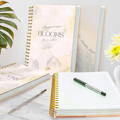 Hardcover Spiral Journal, 10.25" x 7.25", 300-Page Large College-Ruled Notebook for Women, Ideal for Writing, Journaling, Note-Taking, Work, School