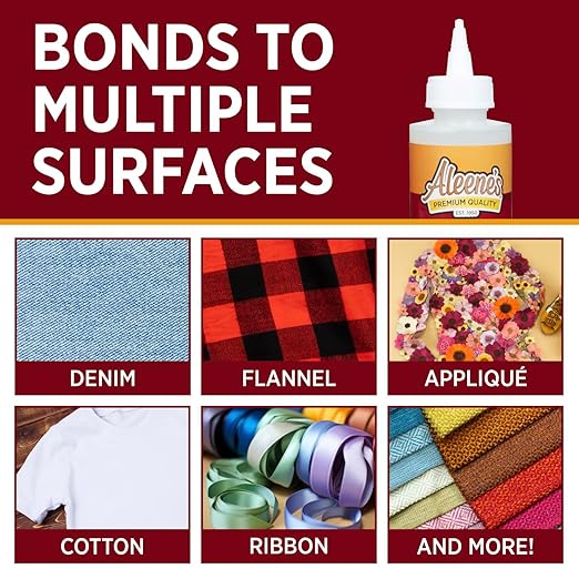 Aleene's Fabric Fusion Permanent Fabric Adhesive 3-Pack, 4 oz.