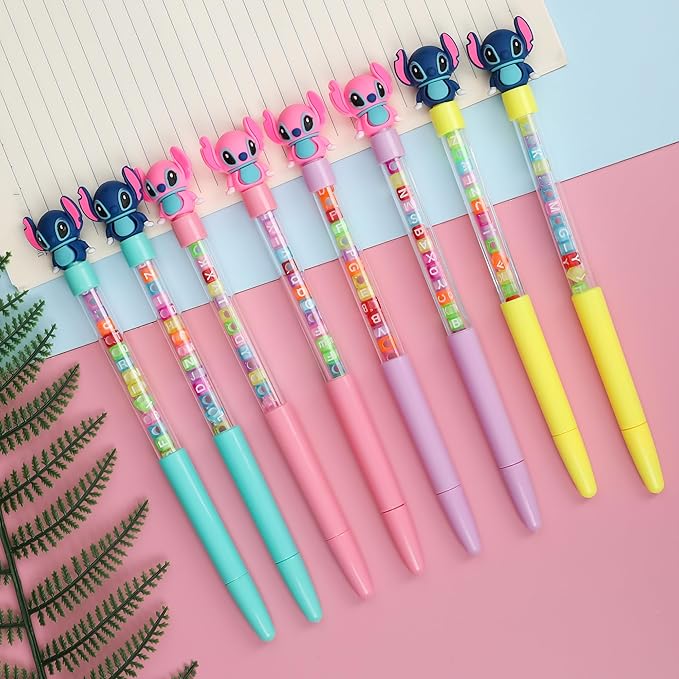 24pcs Cute Beaded Bracelet Gel Pen, Cartoon Pen for Office, School, Gift