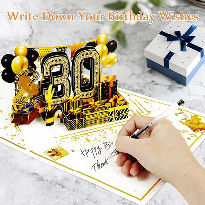 30th Birthday Card for Men Women, 3D Pop Up 30th Birthday Gifts Cards for Him Her, Back In 1995 Funny 30 Year Old Birthday Decorations