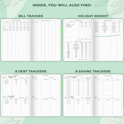 GoGirl Budget Planner – Monthly Financial Planner Organizer Budget Book. Expense Tracker Notebook Journal to Control Money, Compact (Mint Green)