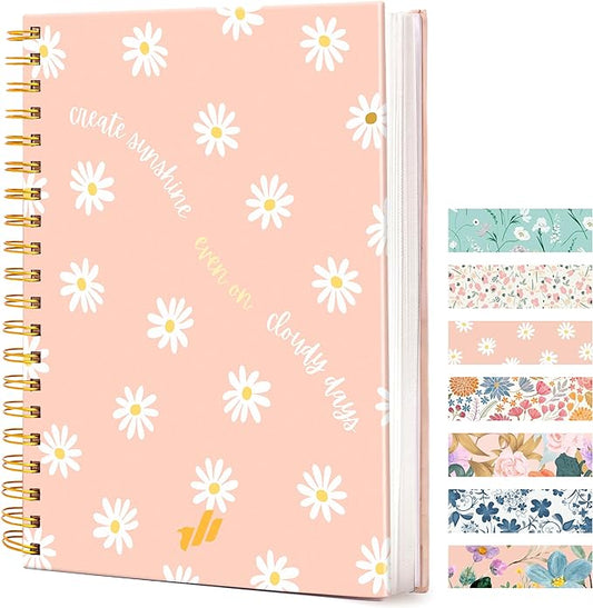Journals For Writing, 10.25" X 7.25" 300 Pages, Hardcover Spiral Notebook College Ruled, Large Spiral Journal For Women, Work, School