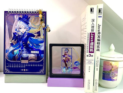 Metal Bookmarks - Genshin Impact Ganyu Bookmarks with 3D Display Box - Perfect Birthday Gifts for Book Lovers