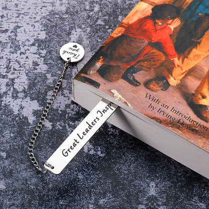 Great Leaders Bookmark Appreciation Thank You Boss Day Gifts for Boss Lady Mentor Supervisor PM Coworker Women Men Bosses Day Retirement Farewell Promotion Celebration Gift Christmas Work Office