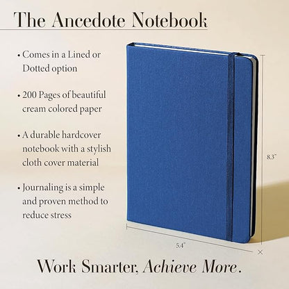 Hardcover Ruled Journal with Thick 100 gsm College Ruled Paper A5 size (8.3 inches x 5.4 inches) - Daily Writing Notebook Journal for Travel, School and Office Use - Diary Journal for Women and Men - Royal Blue