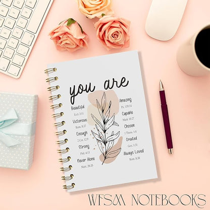 Inspirational Christian Notebook - Christian Gifts Journal, Daily Prayer Journal, Spiral Bible Notebook, Christian Gifts Journal, Spiritual Journal for Women, 5.5x8.3 Inches