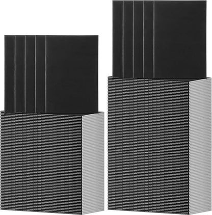 Handepo 100 Pack Composition Notebooks Ruled Lined Kraft Notebooks Bulk Soft Cover Journals Travel Diary Memo for Students Classroom Office Supplies(A5,Black)