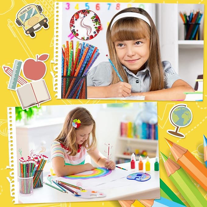 Gersoniel 120 Pcs Scented Pencils Bulk for Kids Inspirational Motivational Cute Fun Fruit Wood Smelly Graphite Pencils with Erasers for School Classroom Office Students Girls Boys Gifts Supplies