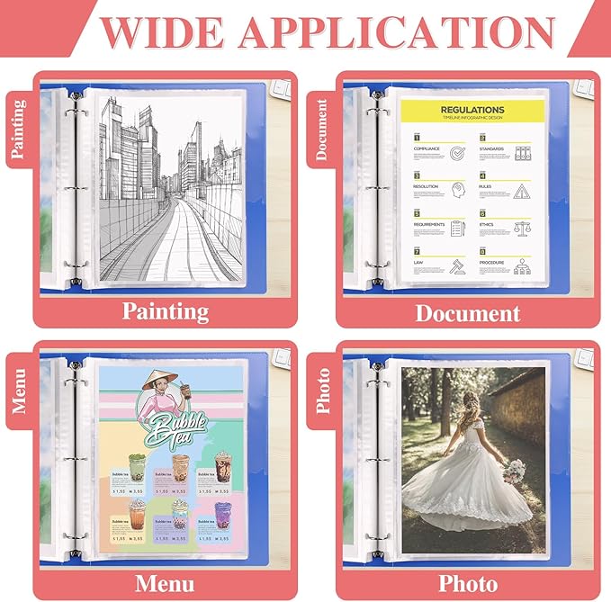 500 Pack Sheet Protectors 8.5 x 11 inch Clear Page Protectors for 3 Ring Binder, Plastic Sleeves for Papers, Document