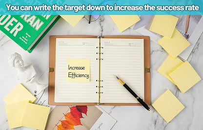 (48 Pack) Sticky Notes 3x3 in Canary Yellow, Clean Removal, Recyclable, Self-Stick Pads, Easy to Post for Home, Office, Notebook