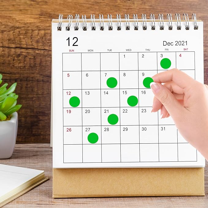 PARLAIM 10 Rolls 3/4" Dot Stickers, 10000 Pack Round Color-Code Circle Labels, Green Sticker for Color Coding