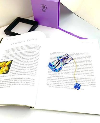 Metal Bookmarks - Genshin Impact Yelan Bookmarks with 3D Display Box - Ideal Birthday Gifts for Book Lovers