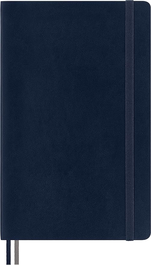 Moleskine Classic Expanded Notebook, Soft Cover, Large (5" x 8.25") Plain/Blank, Sapphire Blue, 400 Pages