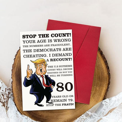 Ogeby Funny 80th Birthday Card, Hilarious 80 Years Old Birthday Card Gift for Friends, Dad, Mom, Husband, Wife, Brother, Sister