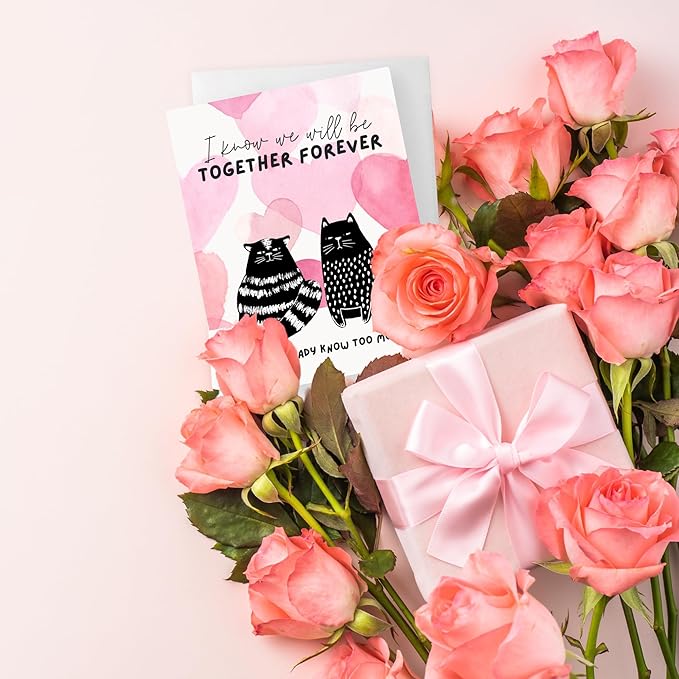 ALY LOU Funny Anniversary Card for Her Him/Husband Boyfriend/Girlfriend Wife/Sarcastic Birthday Greeting Card (I know we will be together forever. You already know too much)