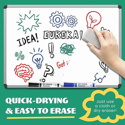 Chalkola Dry Erase Markers Bulk Pack of 60 Colors (15x Black, Red, Green Blue), White Board Markers Dry Erase Pens - Low odor Whiteboard Pens for Kids, Home, Office & Back to School Supplies