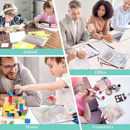 18pcs Mesh Zipper Pouch Bags, 9 Sizes Zipper Pouch, Mesh Bags With Zipper, Plastic Zipper Pouches, 9 Colors Zipper Pouches for Organizing, Board Game Storage, Travel, School Office organize