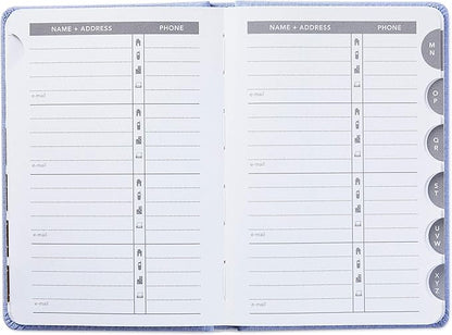 Hallmark Hardcover Address Book (Blue Chambray)